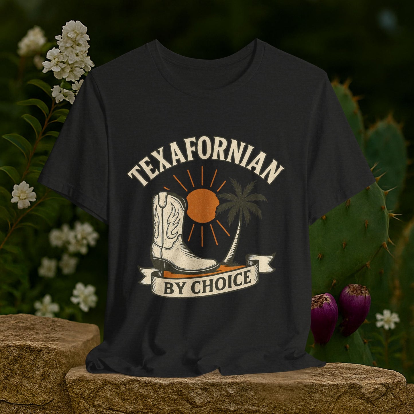 “Texafornian By Choice” Tee – (Vintage Cream Edition)