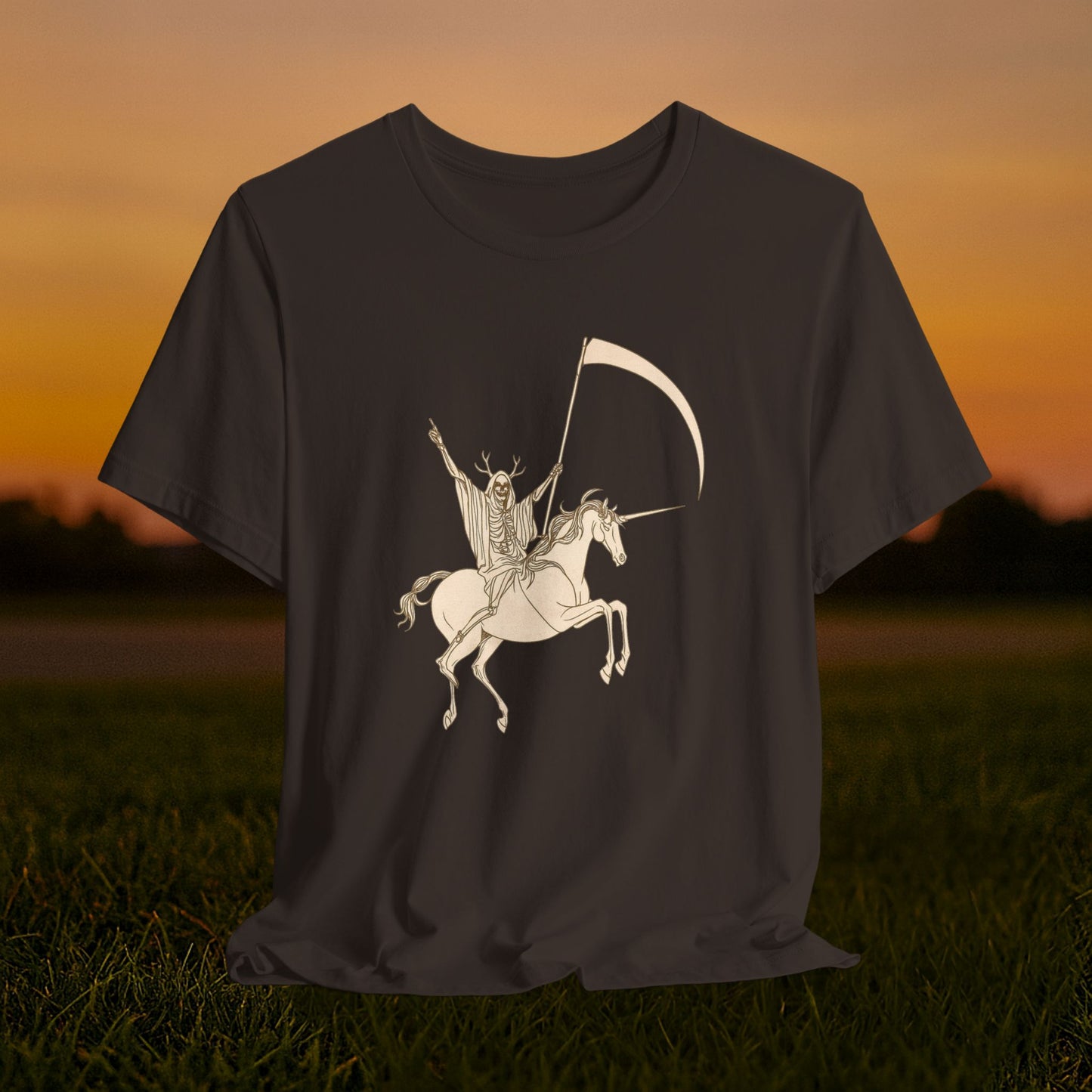 "Death Rides a Unicorn" Tee
