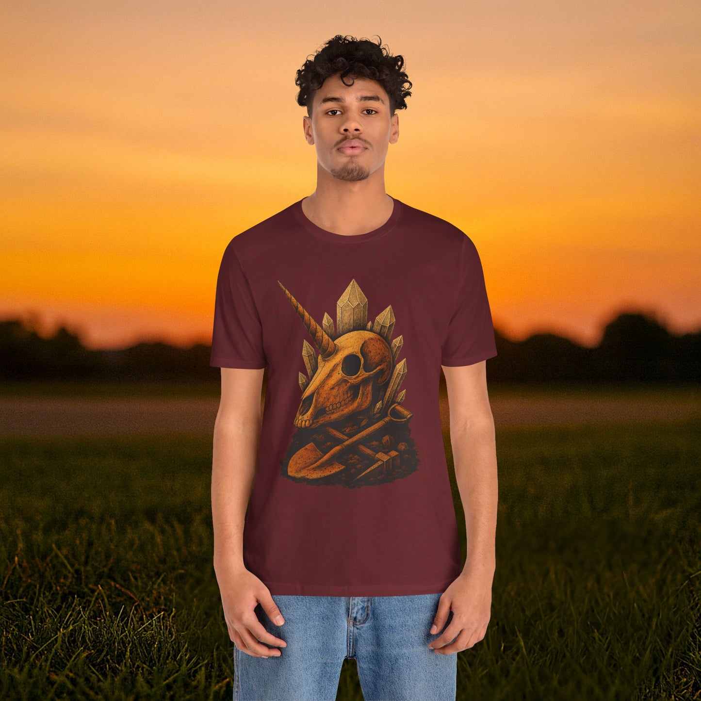 “Unearthed Unicorn Skull" Tee