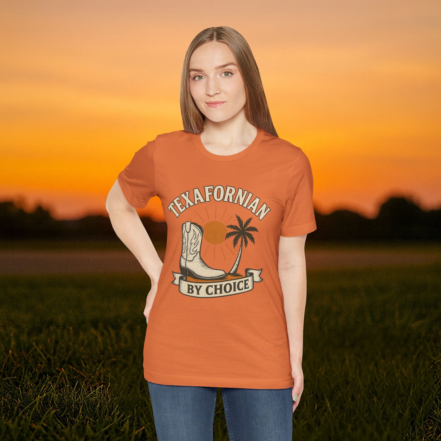 “Texafornian By Choice” Tee – (Vintage Cream Edition)
