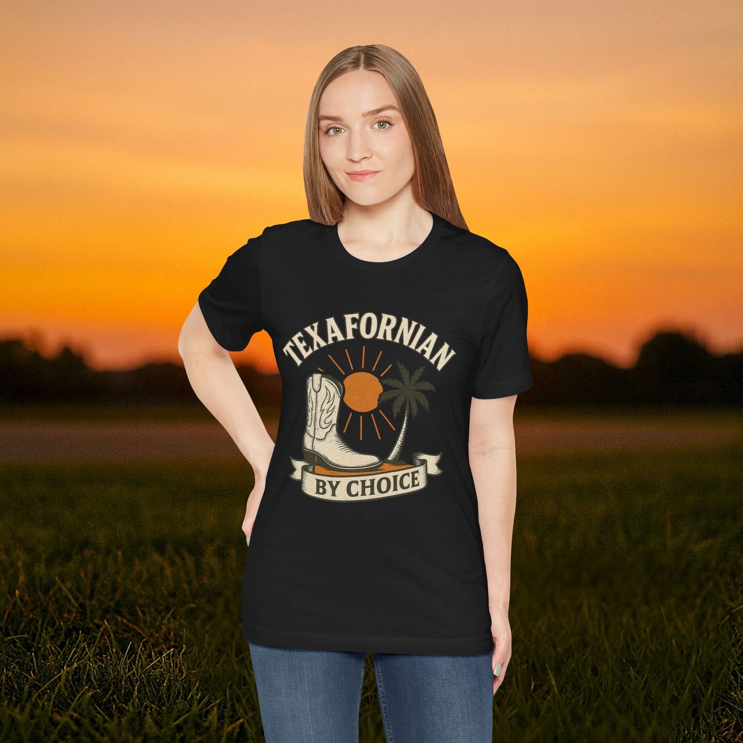 “Texafornian By Choice” Tee – (Vintage Cream Edition)
