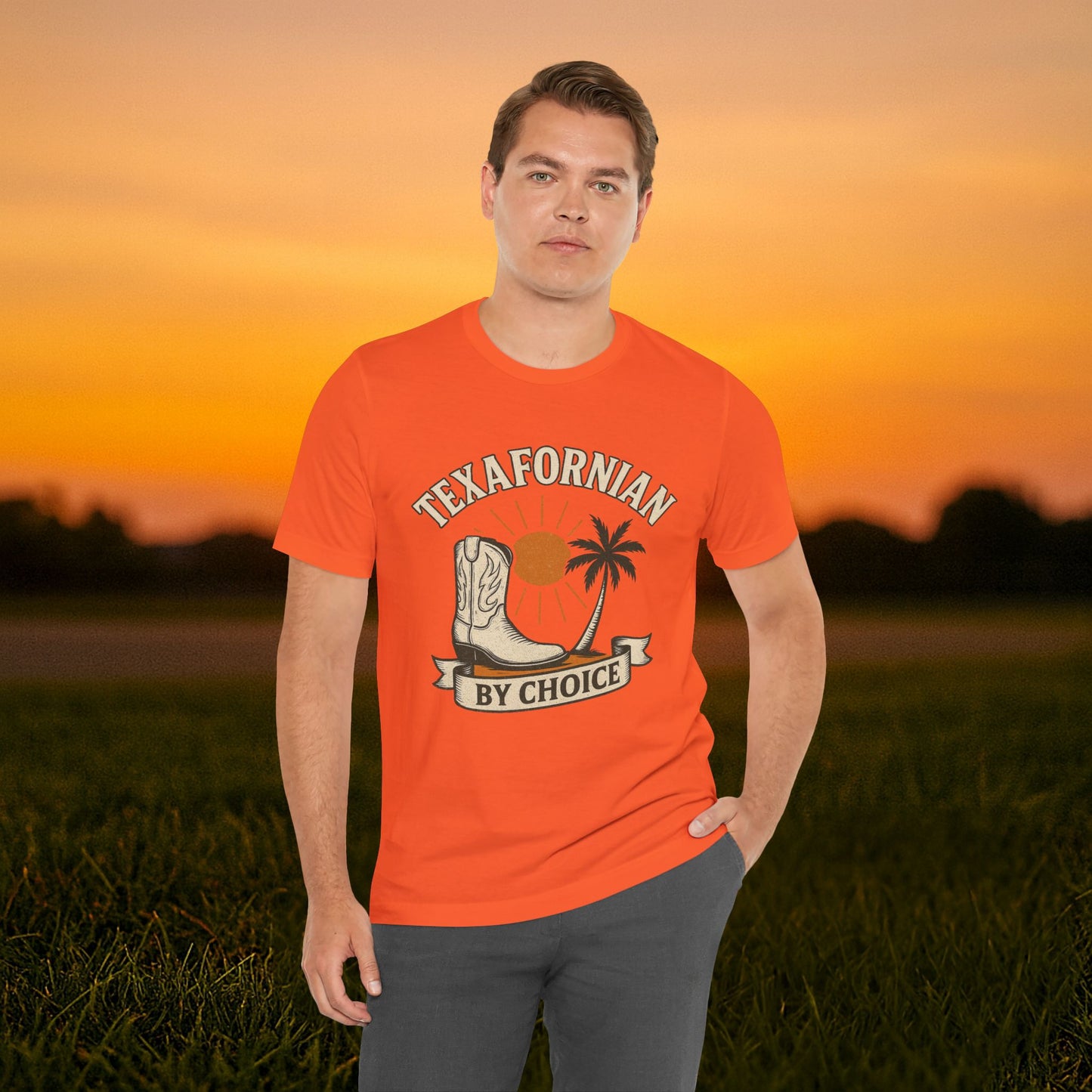 “Texafornian By Choice” Tee – (Vintage Cream Edition)