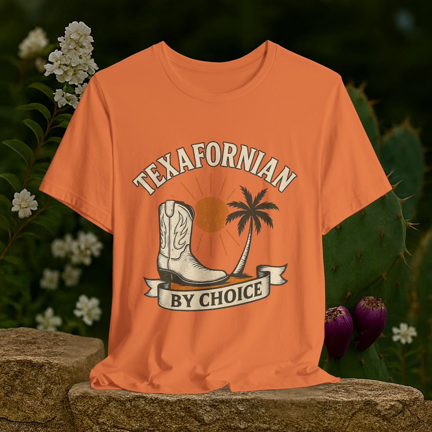 “Texafornian By Choice” Tee – (Vintage Cream Edition)