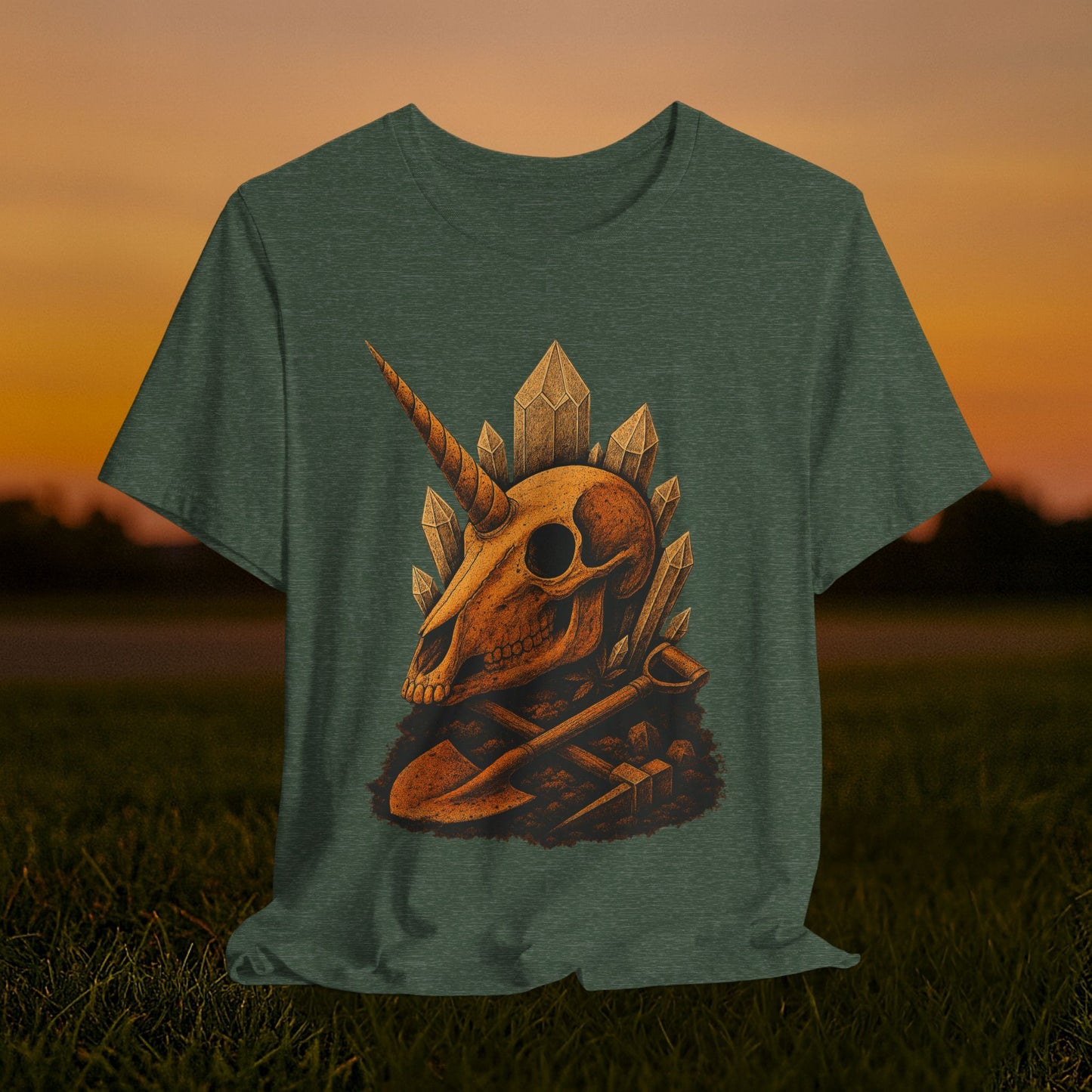“Unearthed Unicorn Skull" Tee