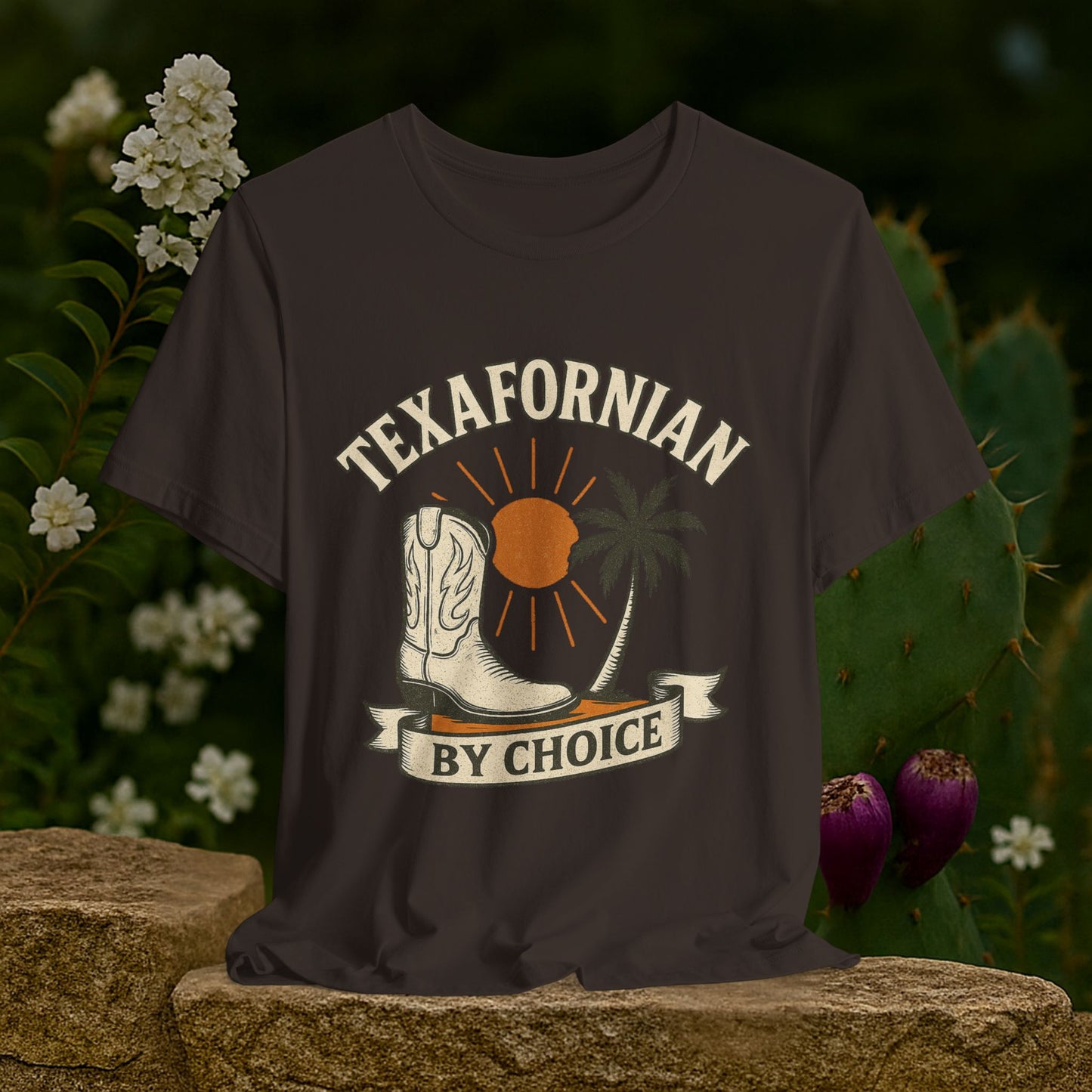 “Texafornian By Choice” Tee – (Vintage Cream Edition)