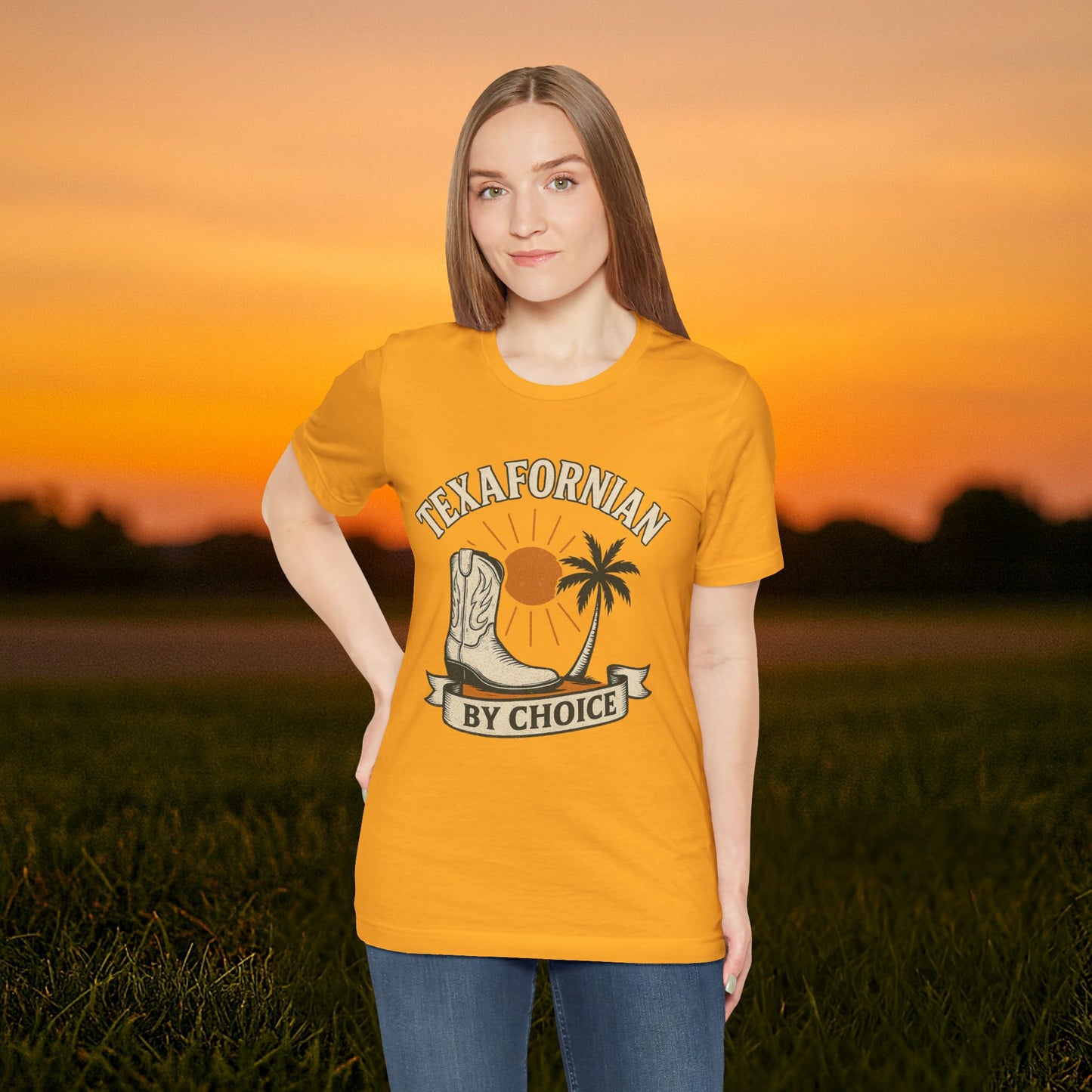 “Texafornian By Choice” Tee – (Vintage Cream Edition)