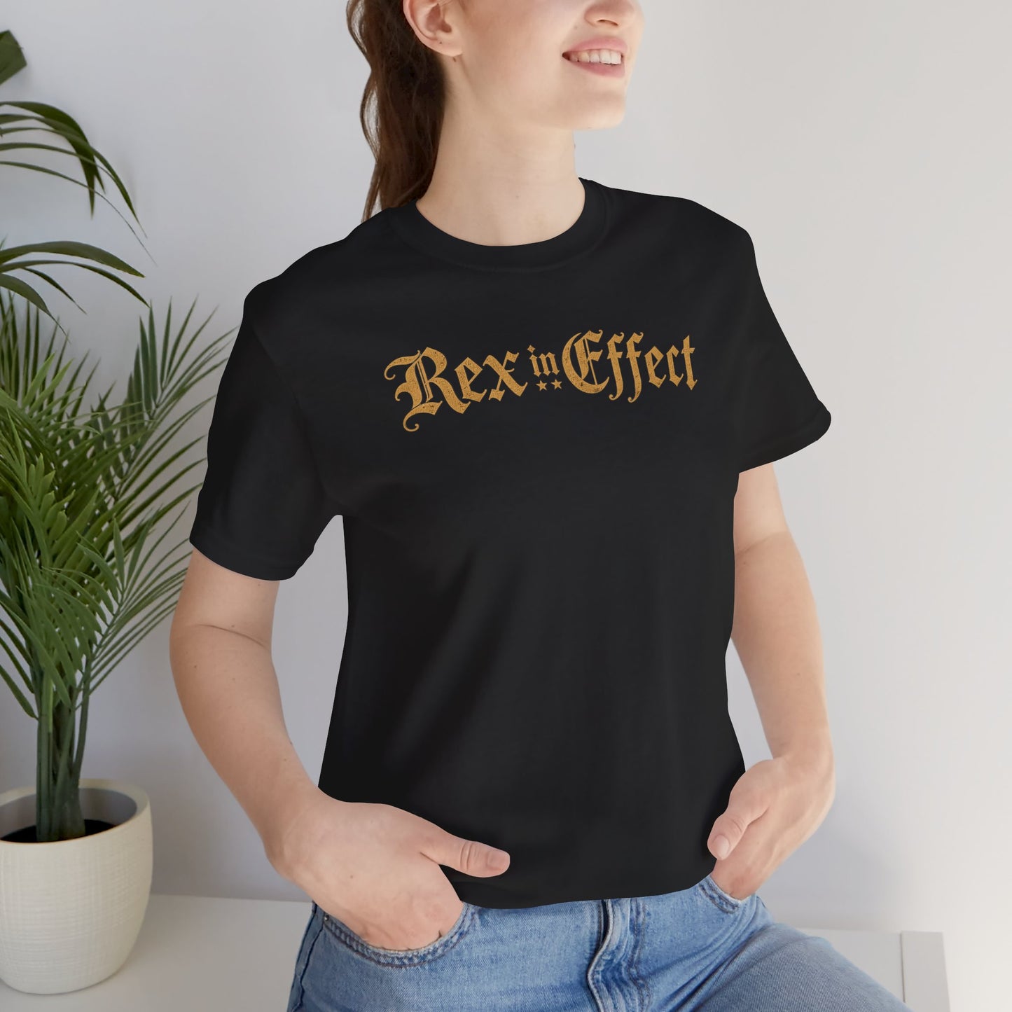 Rex in Effect | Gold Gothic Logo Tee