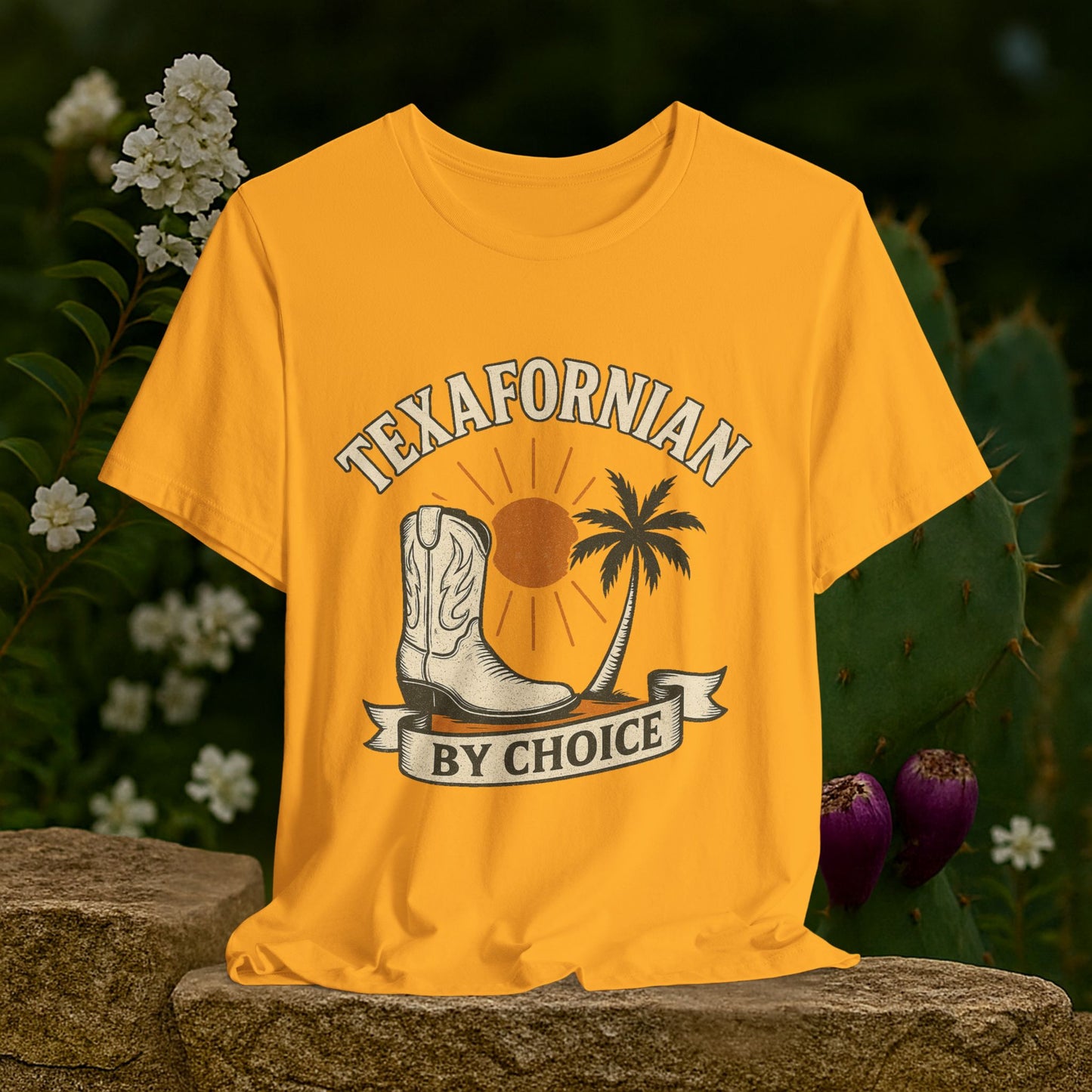 “Texafornian By Choice” Tee – (Vintage Cream Edition)