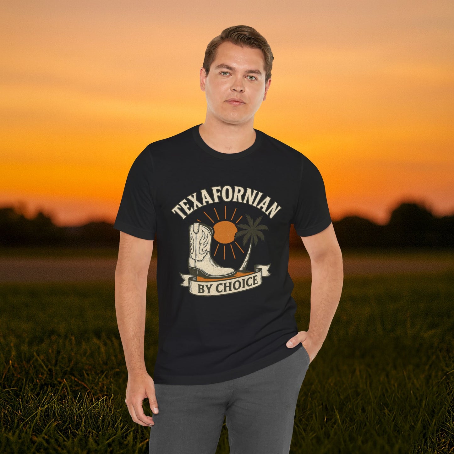 “Texafornian By Choice” Tee – (Vintage Cream Edition)