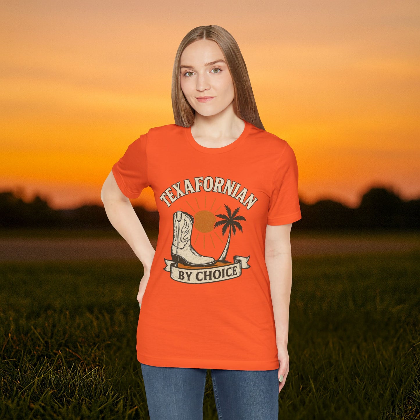 “Texafornian By Choice” Tee – (Vintage Cream Edition)