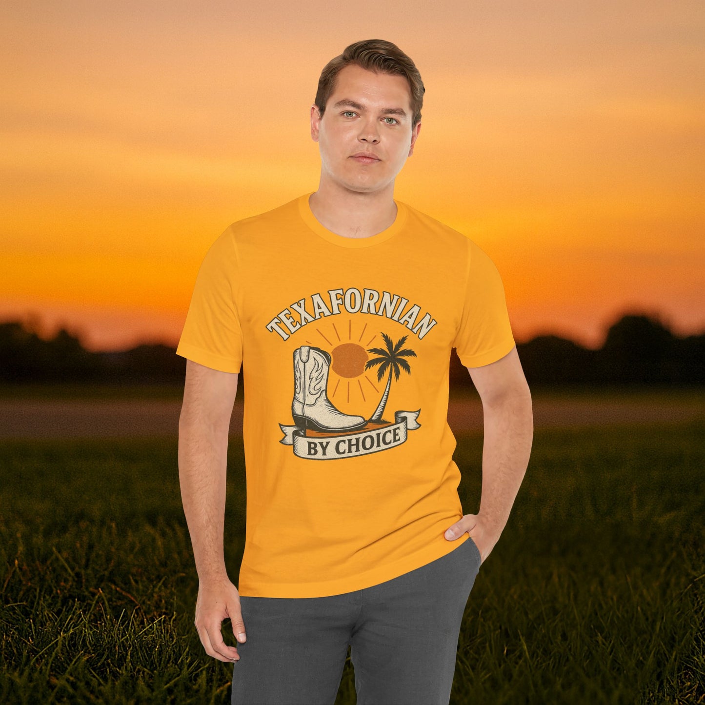 “Texafornian By Choice” Tee – (Vintage Cream Edition)