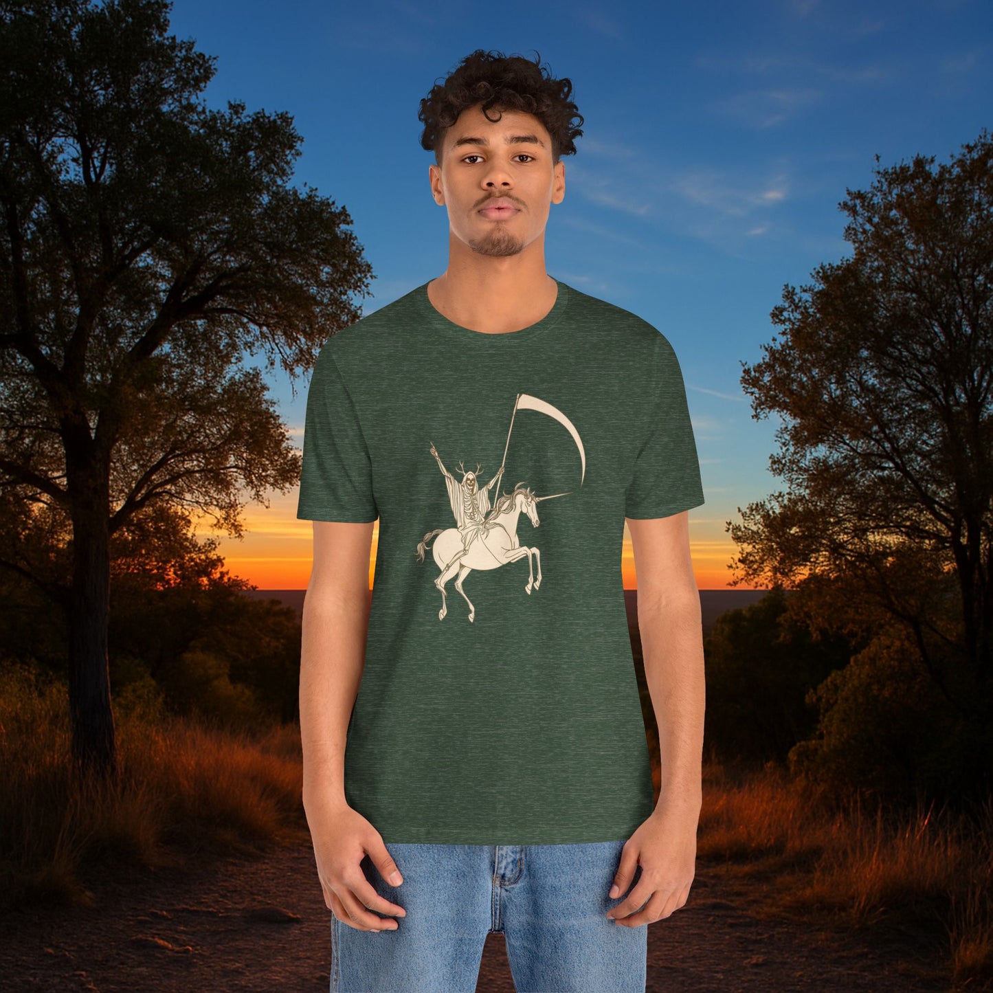"Death Rides a Unicorn" Tee
