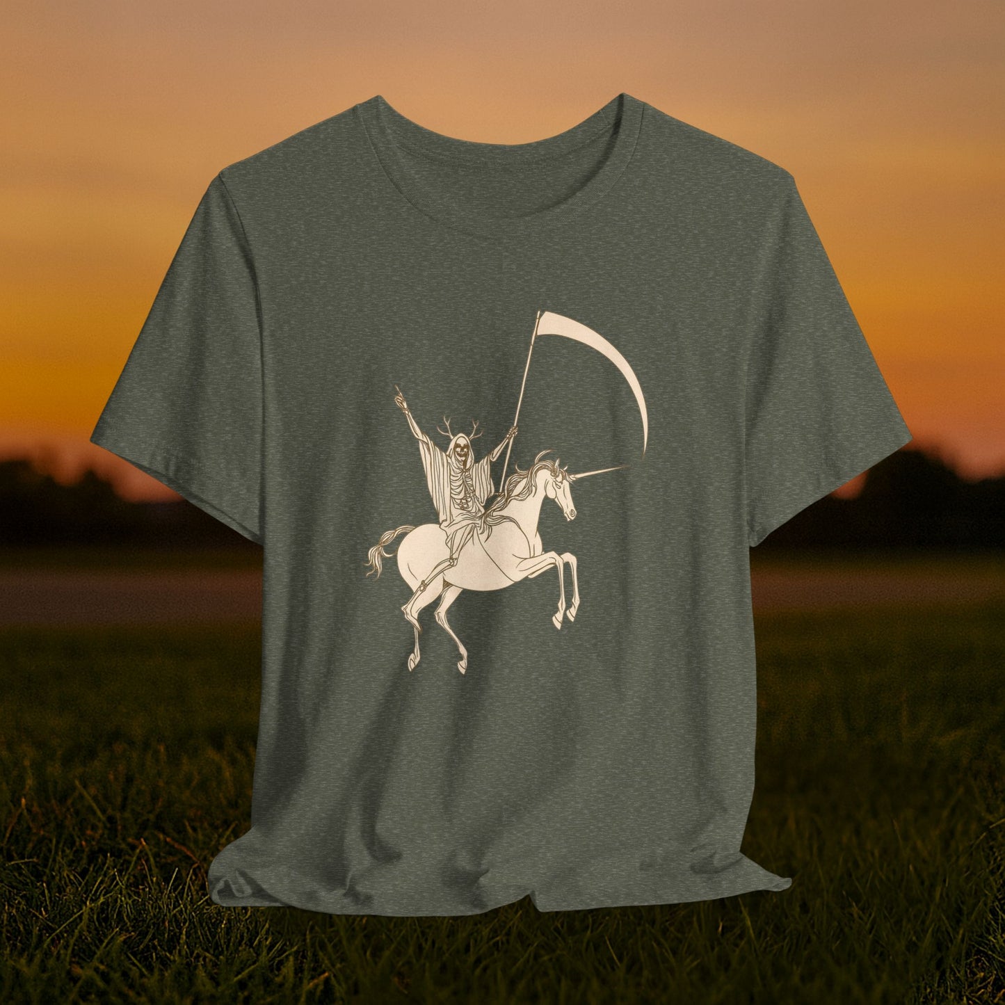 "Death Rides a Unicorn" Tee