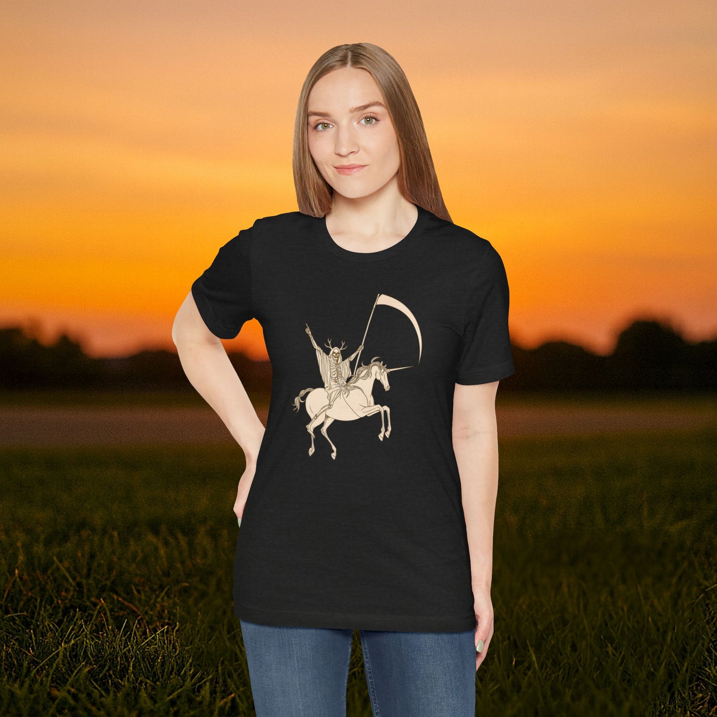 "Death Rides a Unicorn" Tee