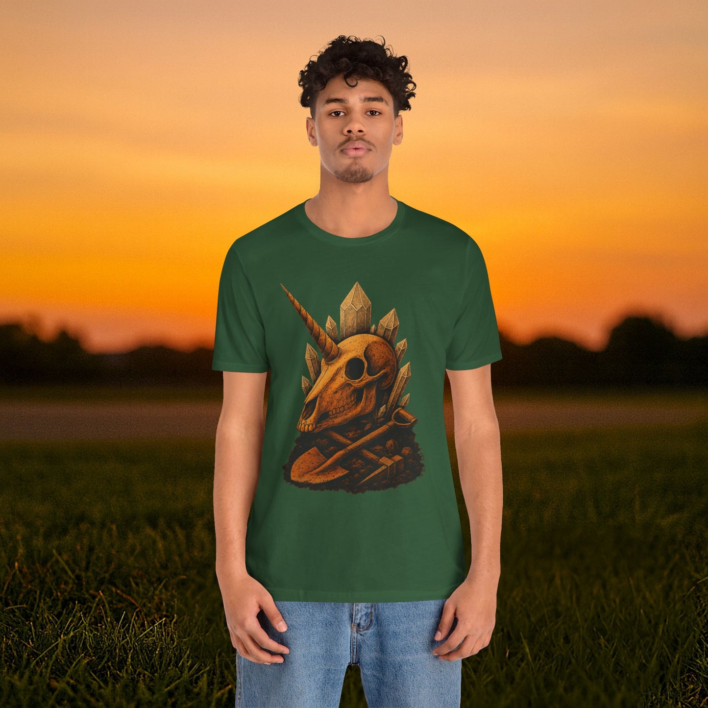 “Unearthed Unicorn Skull" Tee