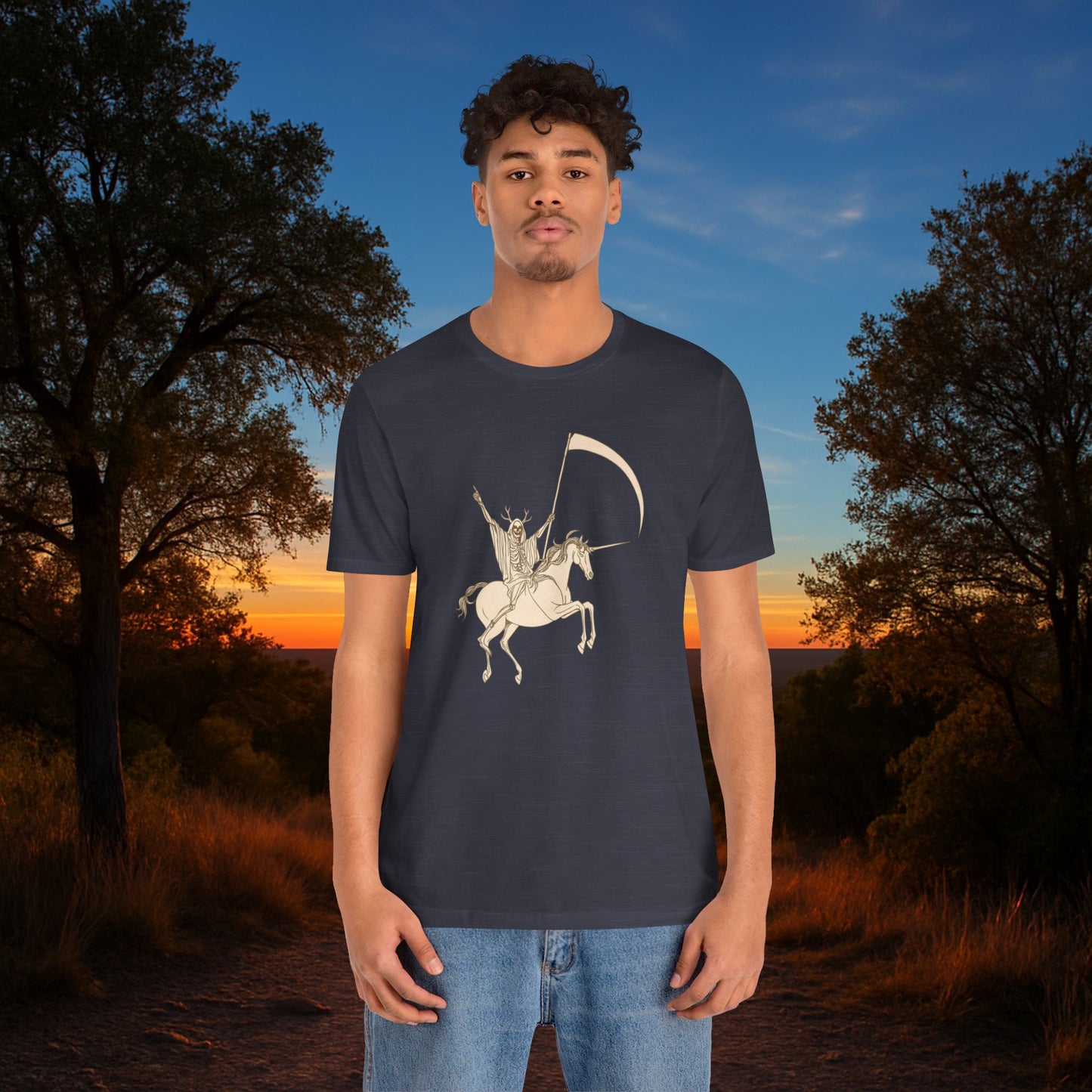 "Death Rides a Unicorn" Tee