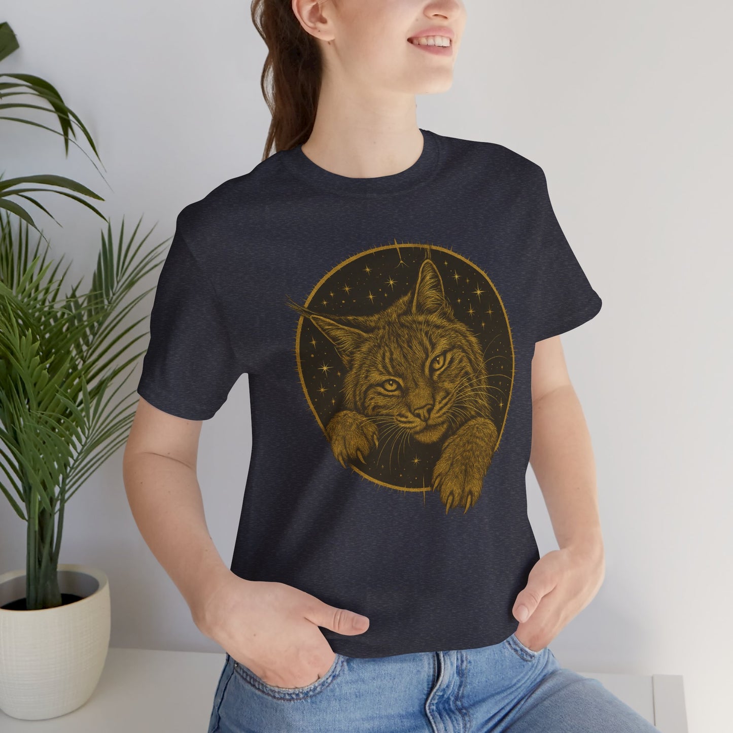 "Frisky Celestial Bobcat" Tee (Punchy Gold Edition)