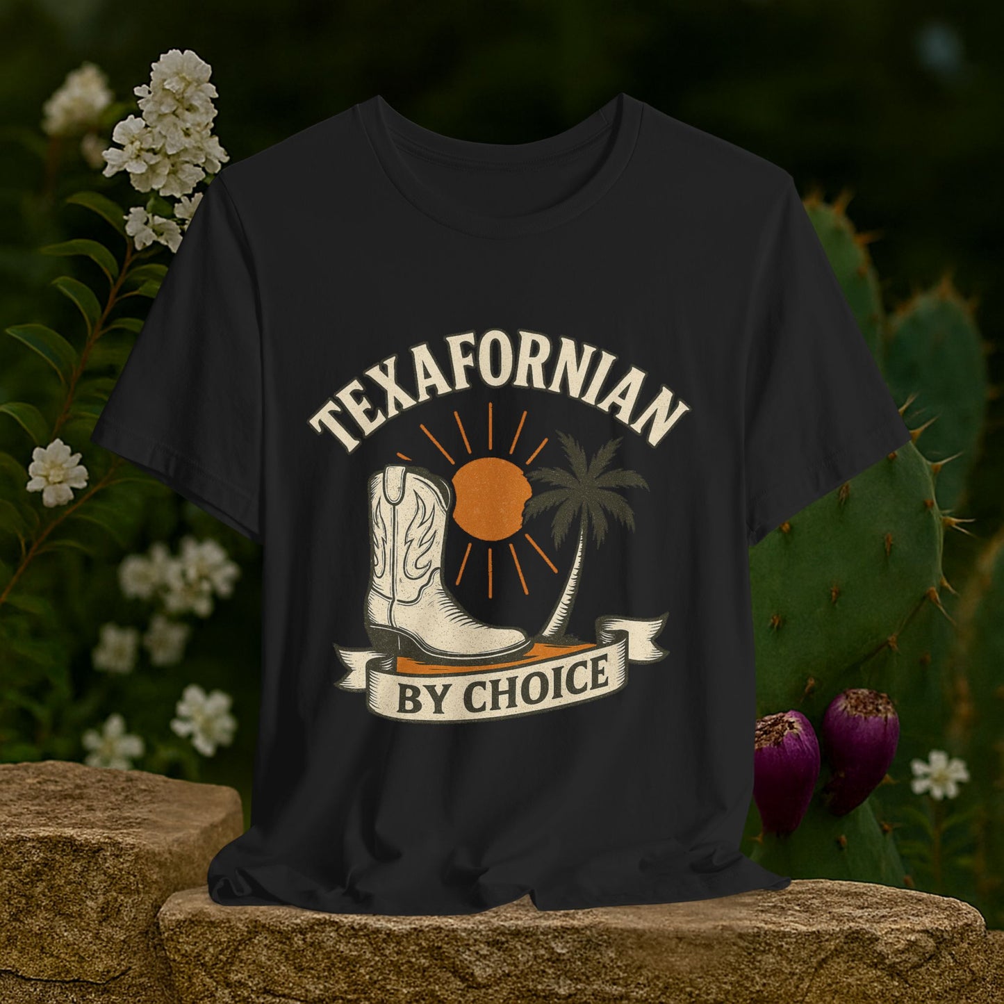 “Texafornian By Choice” Tee – (Vintage Cream Edition)
