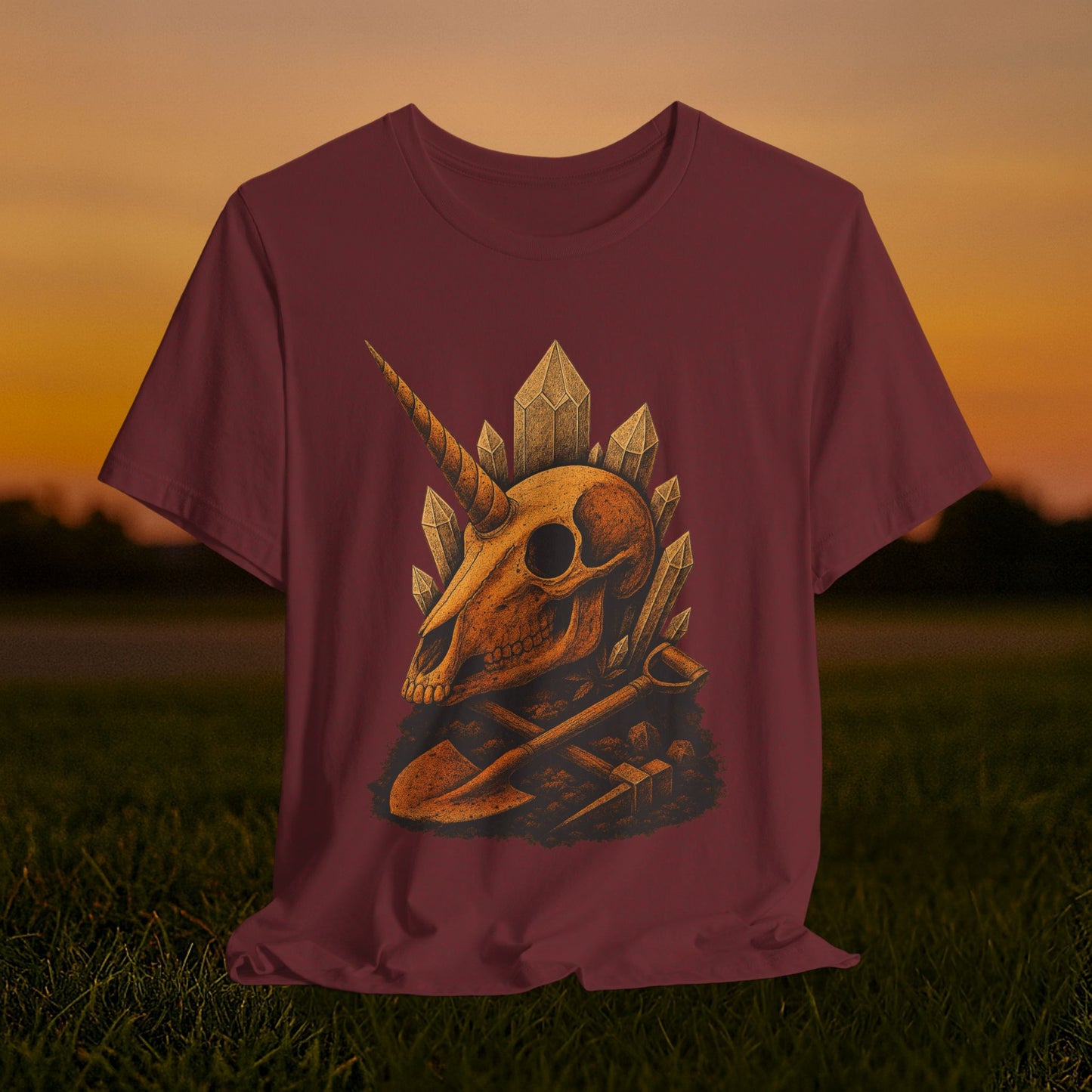 “Unearthed Unicorn Skull" Tee