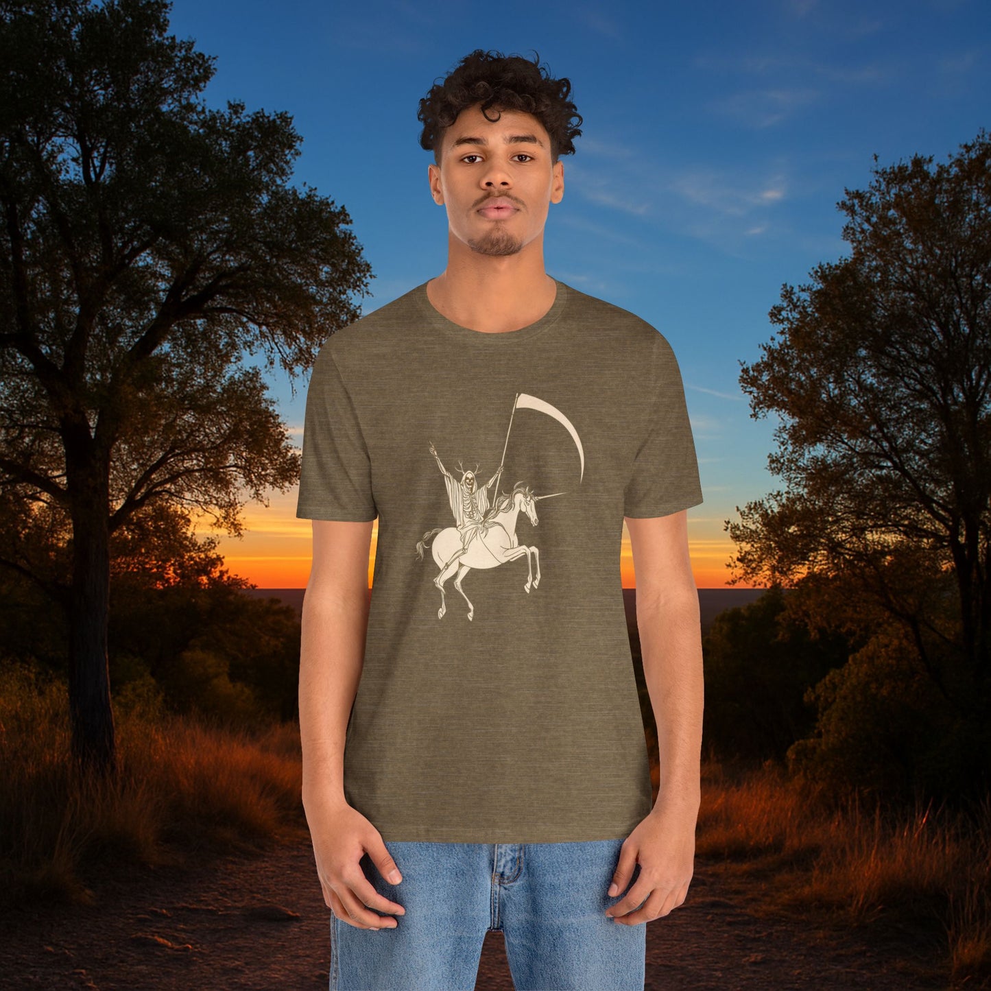 "Death Rides a Unicorn" Tee
