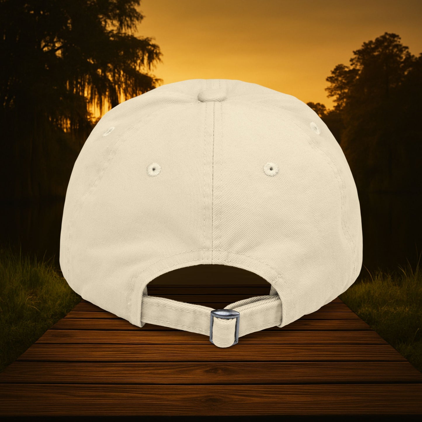 "Bayou Legend Gator Cap" - Vintage Look, Southern Swagger, Embroidered, Distressed Dad Hat