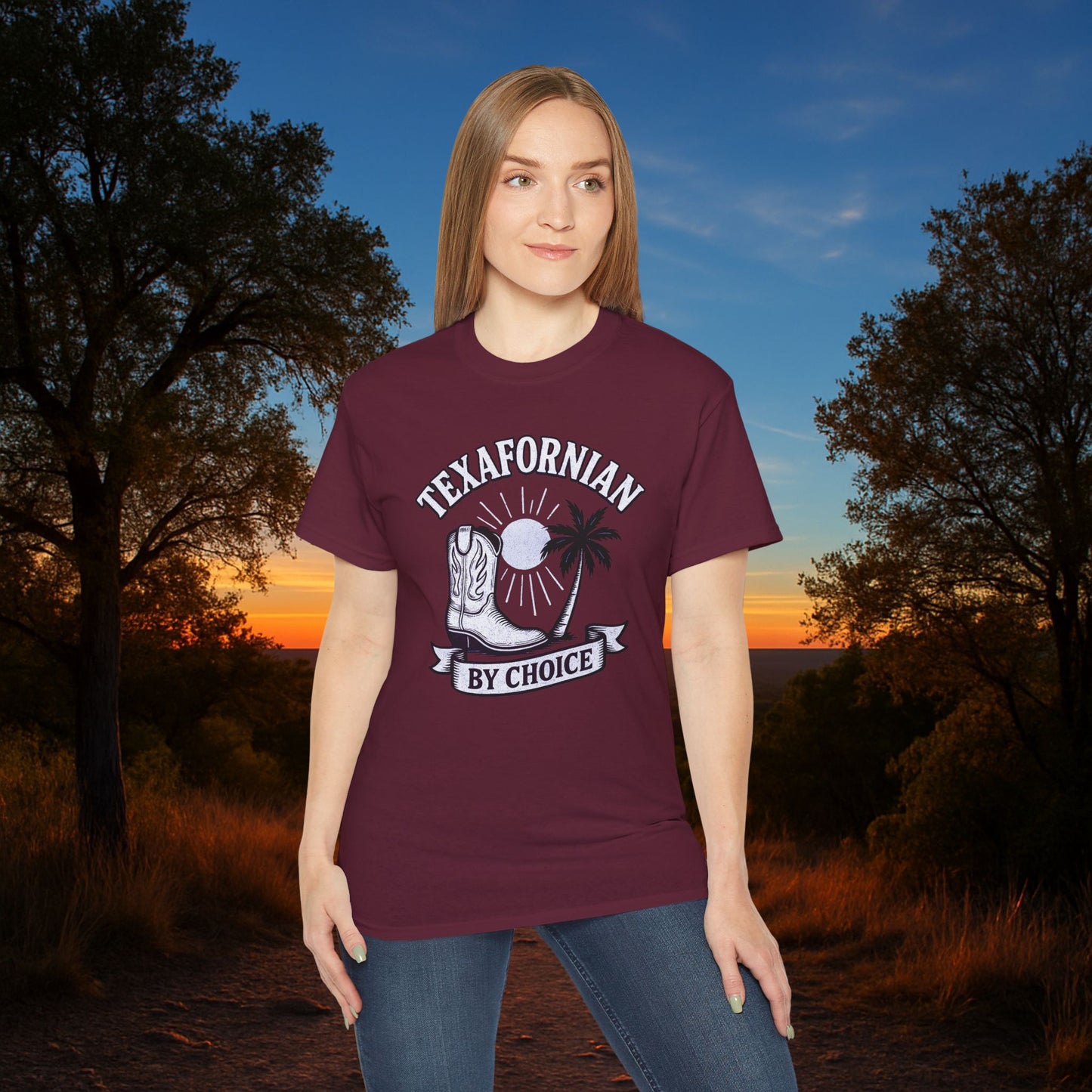 Texafornian By Choice" Tee - (Crispy White Edition)