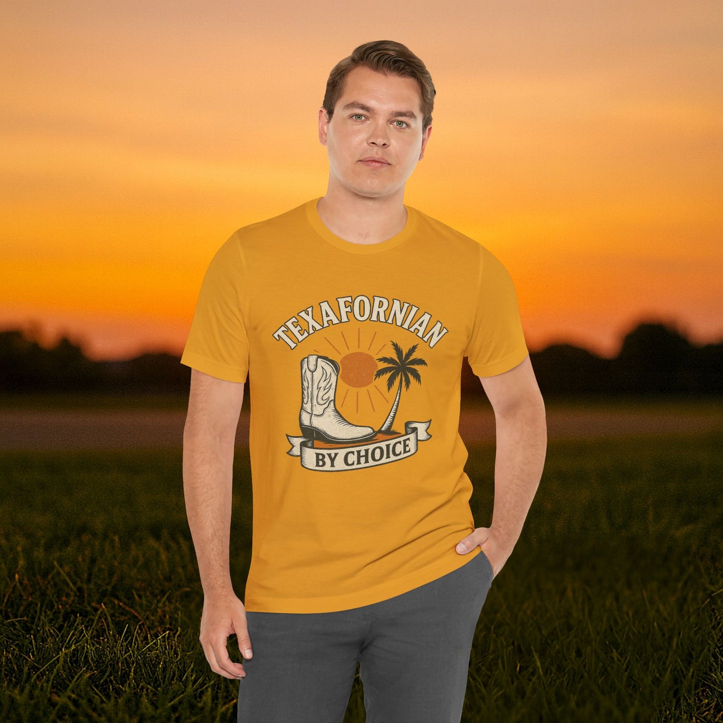 “Texafornian By Choice” Tee – (Vintage Cream Edition)
