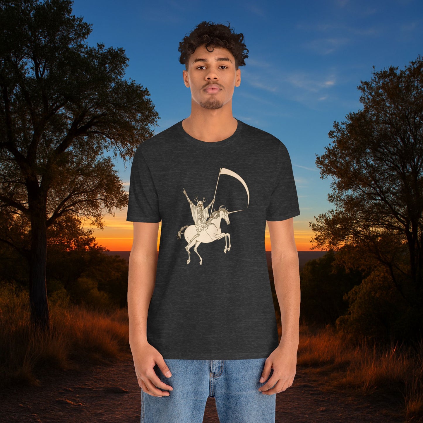 "Death Rides a Unicorn" Tee