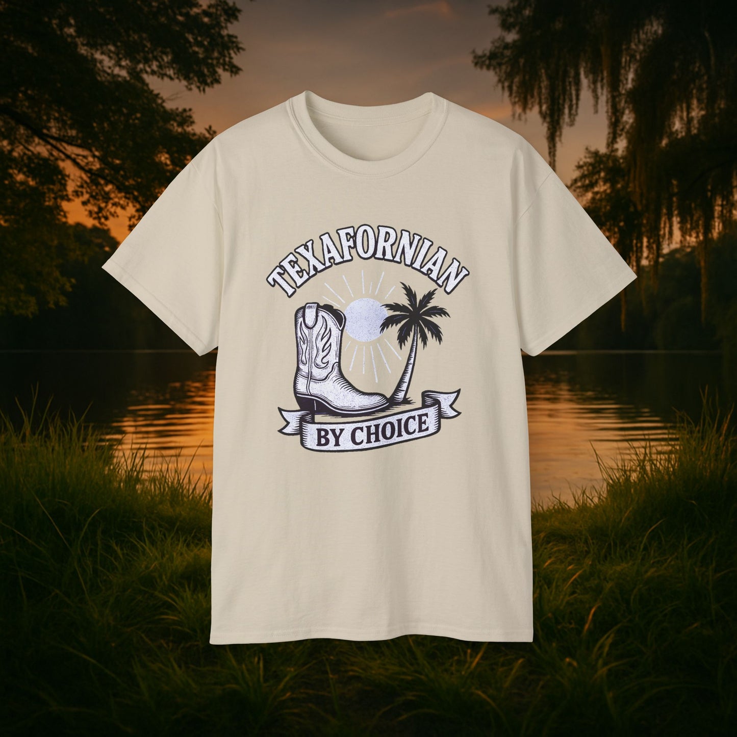 Texafornian By Choice" Tee - (Crispy White Edition)
