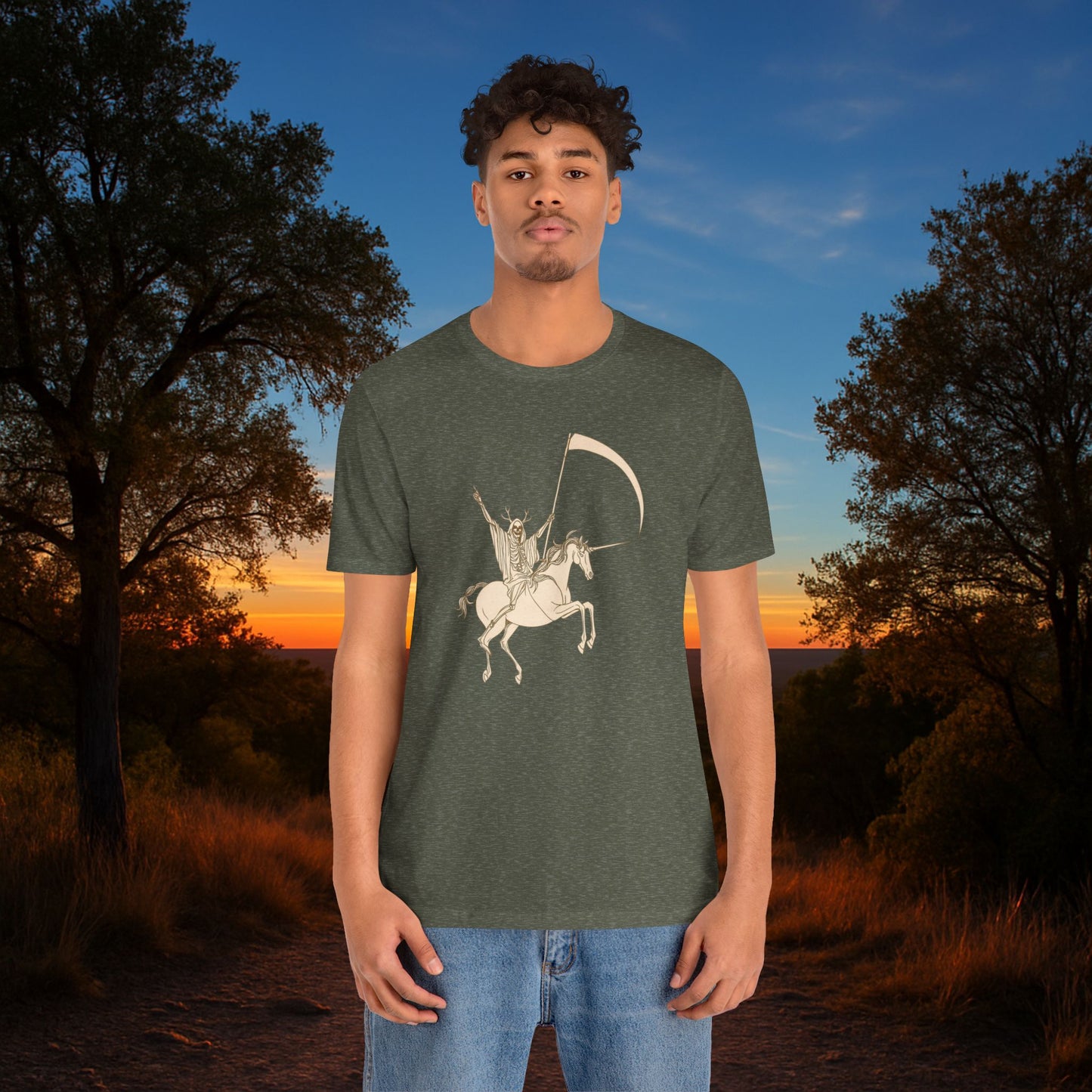 "Death Rides a Unicorn" Tee