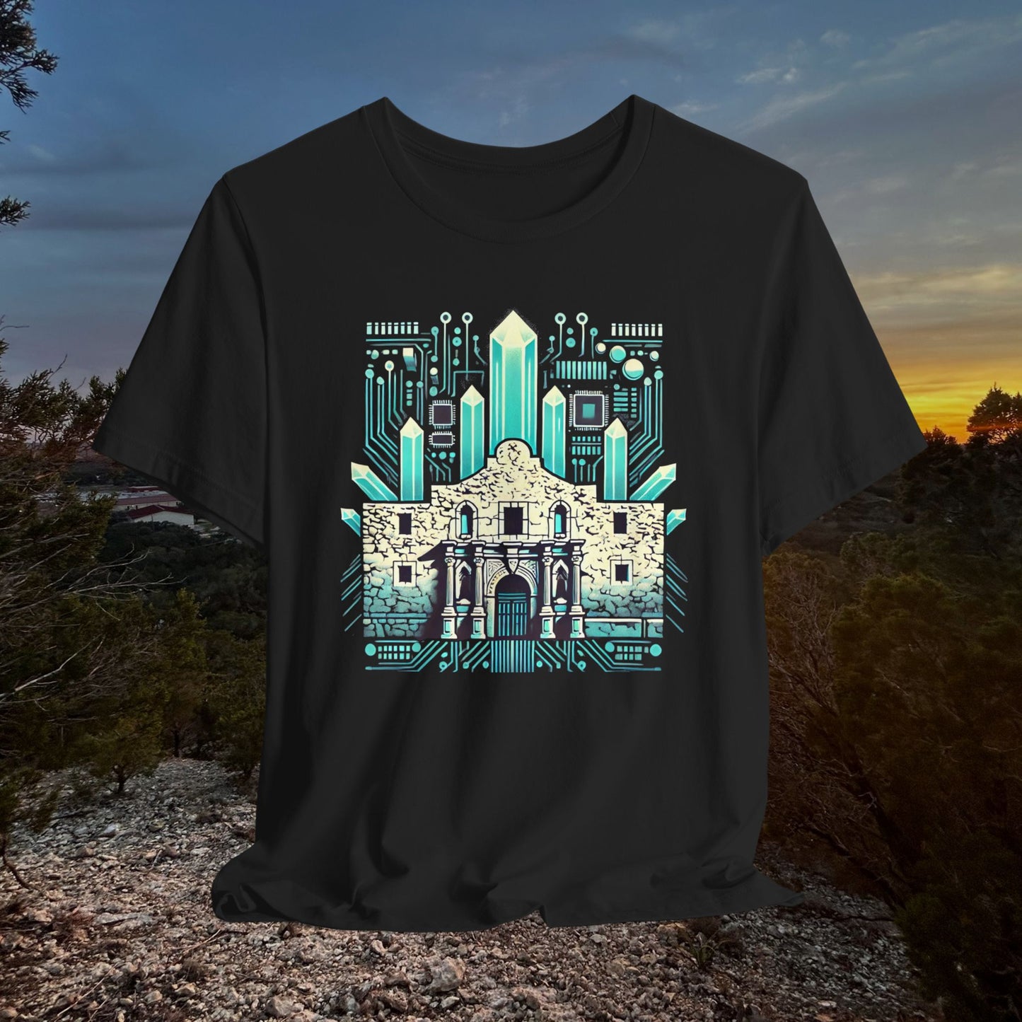 “Alamo Crystal Motherboard” Tee