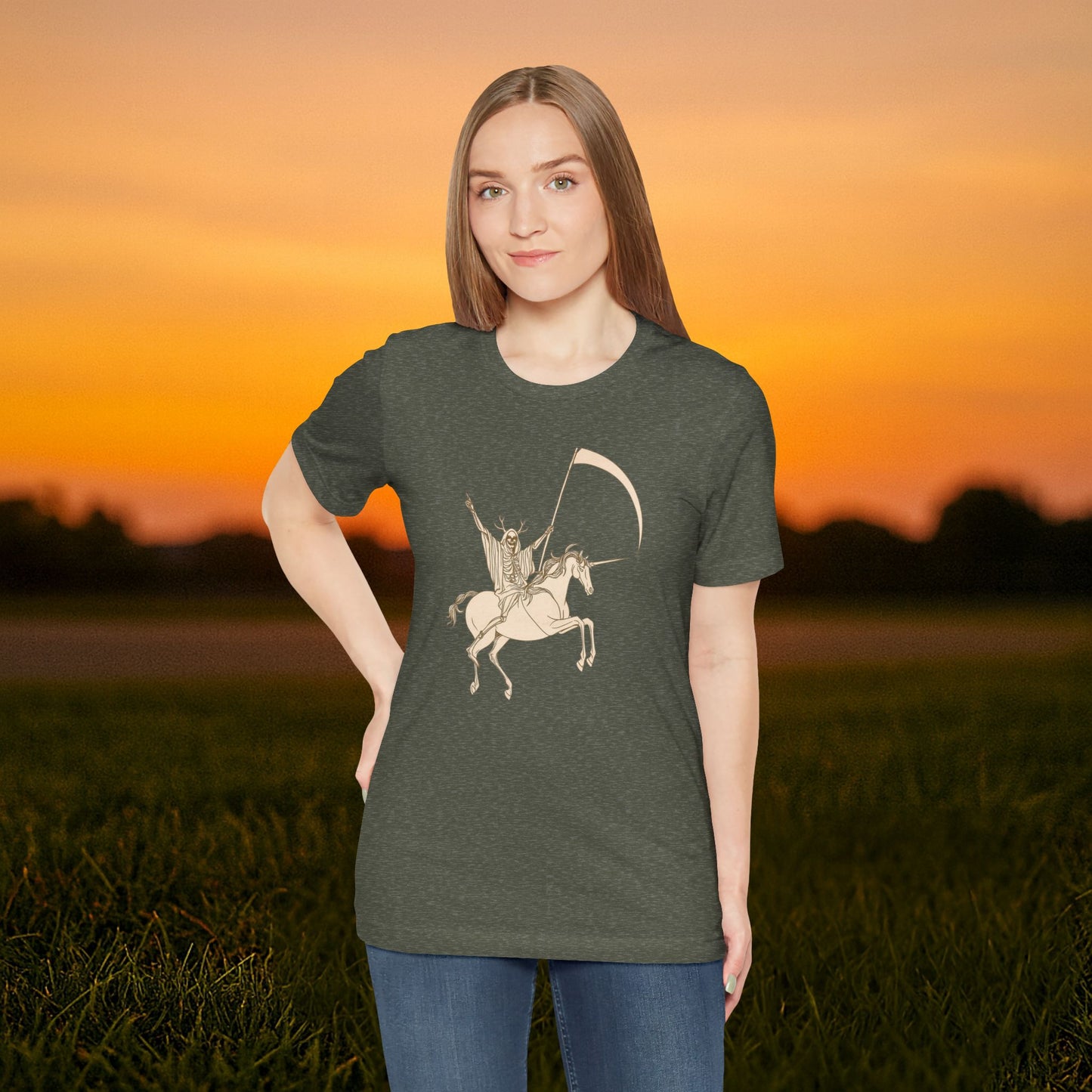 "Death Rides a Unicorn" Tee
