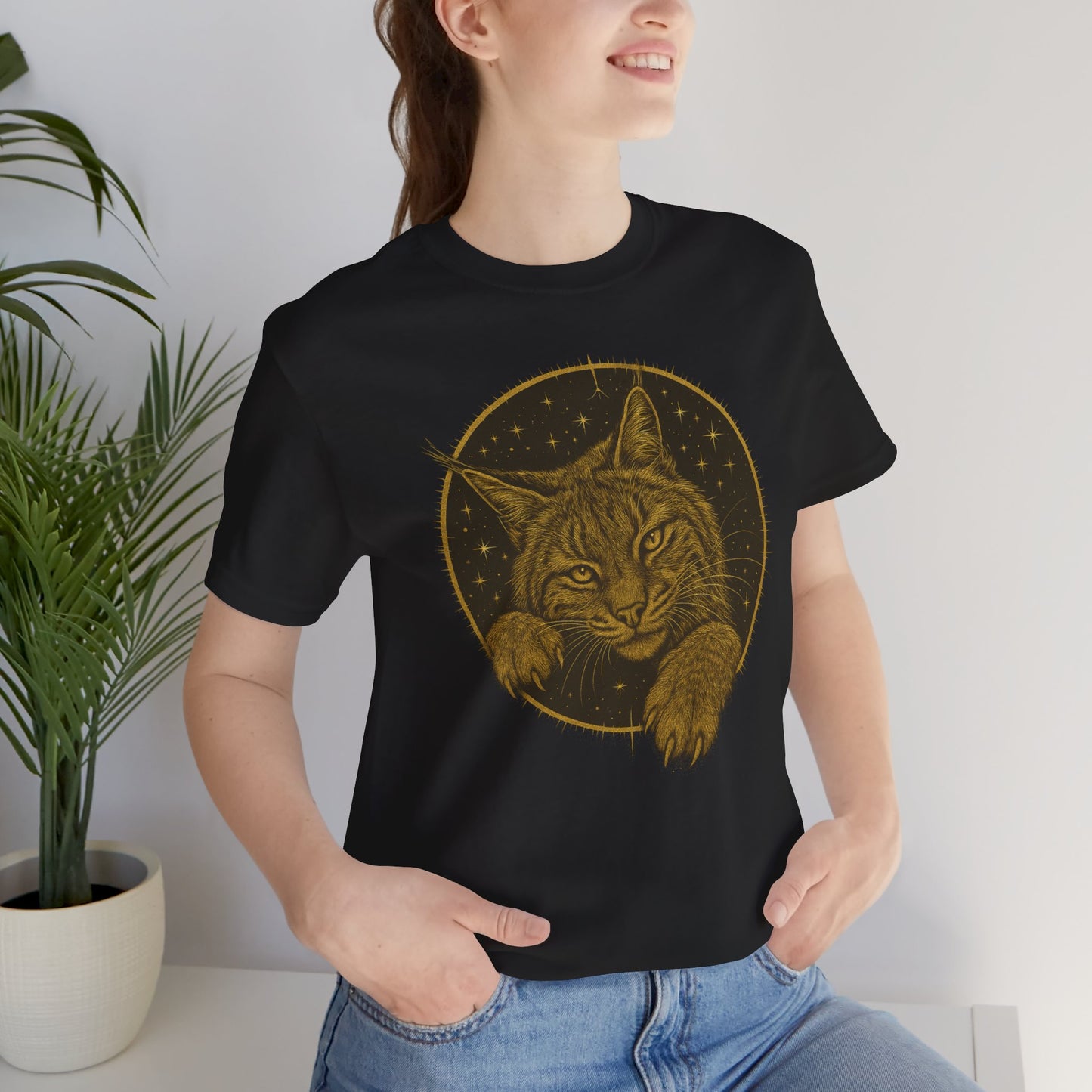 "Frisky Celestial Bobcat" Tee (Punchy Gold Edition)