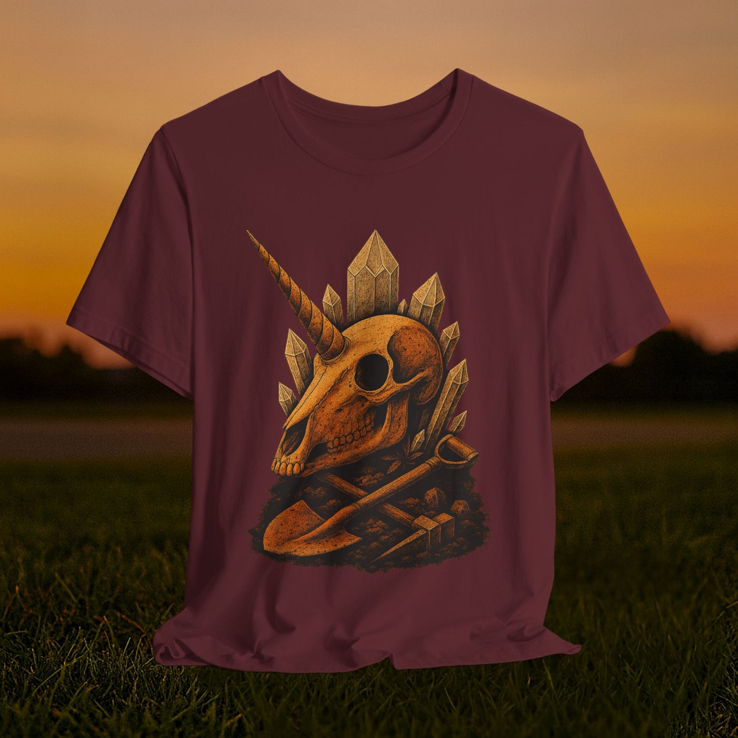 “Unearthed Unicorn Skull" Tee