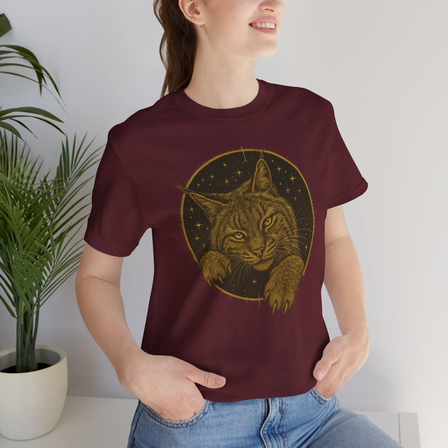 "Frisky Celestial Bobcat" Tee (Punchy Gold Edition)