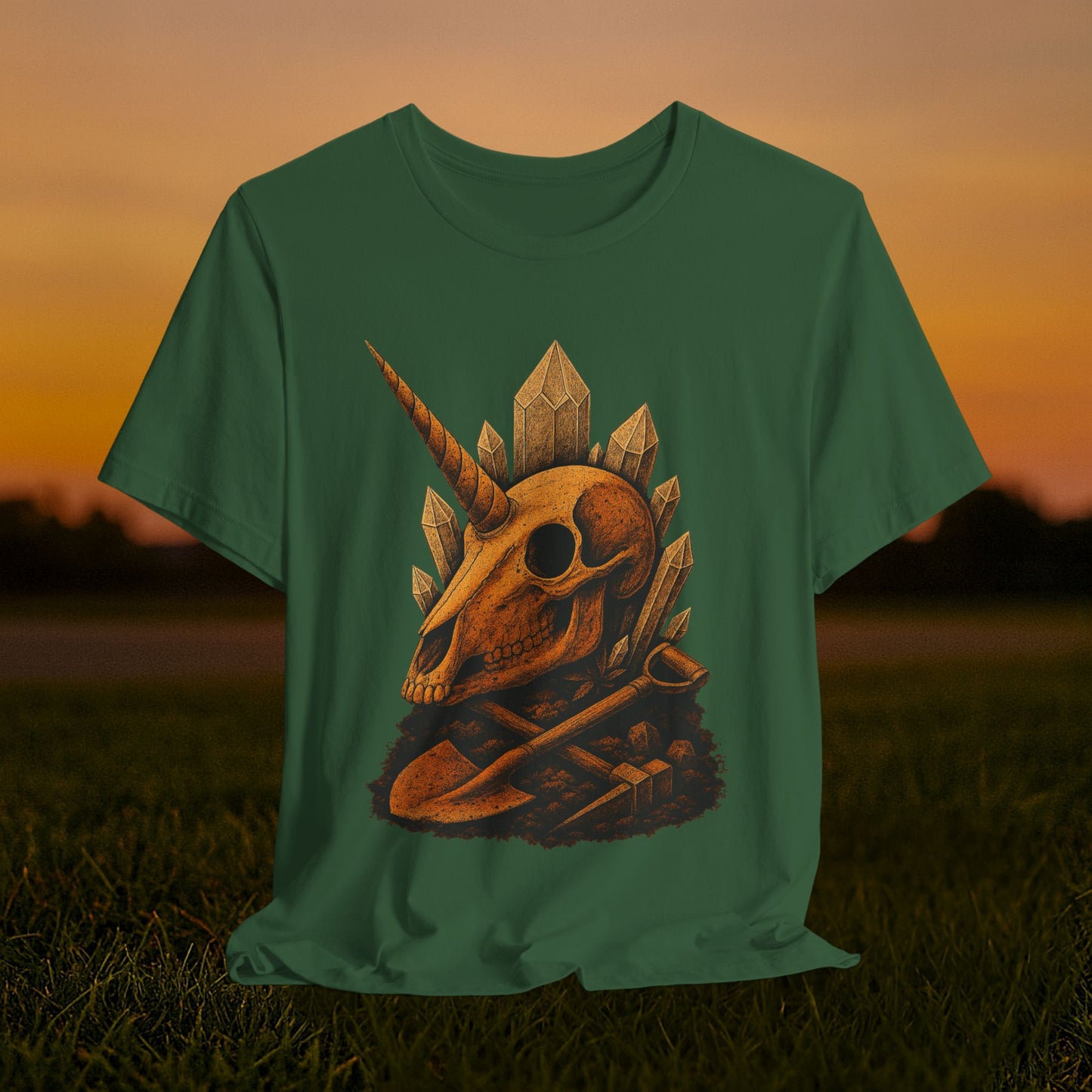 “Unearthed Unicorn Skull" Tee