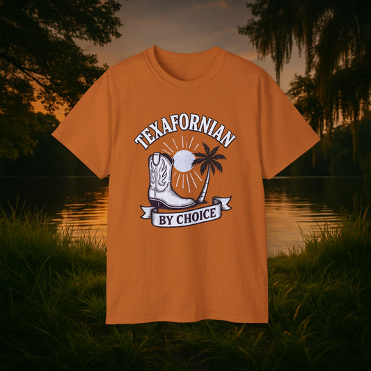 Texafornian By Choice" Tee - (Crispy White Edition)
