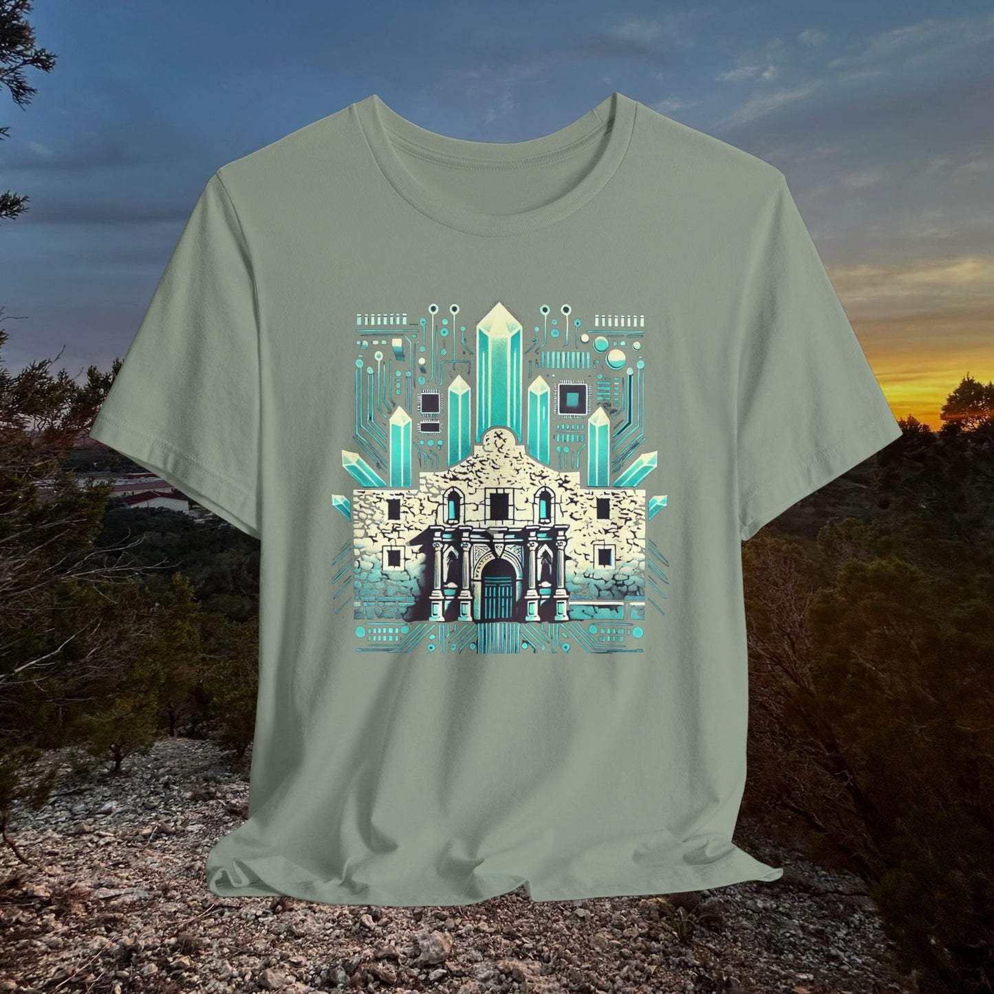 “Alamo Crystal Motherboard” Tee