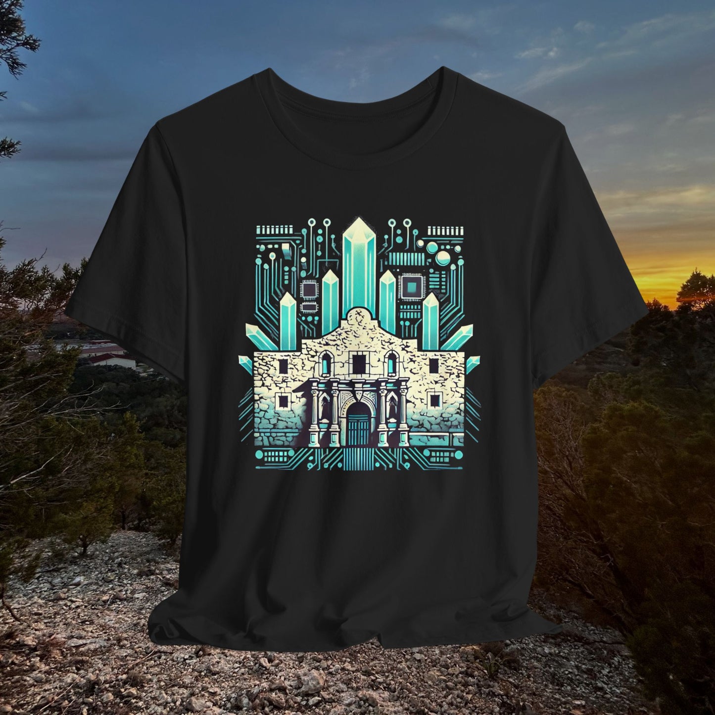 “Alamo Crystal Motherboard” Tee