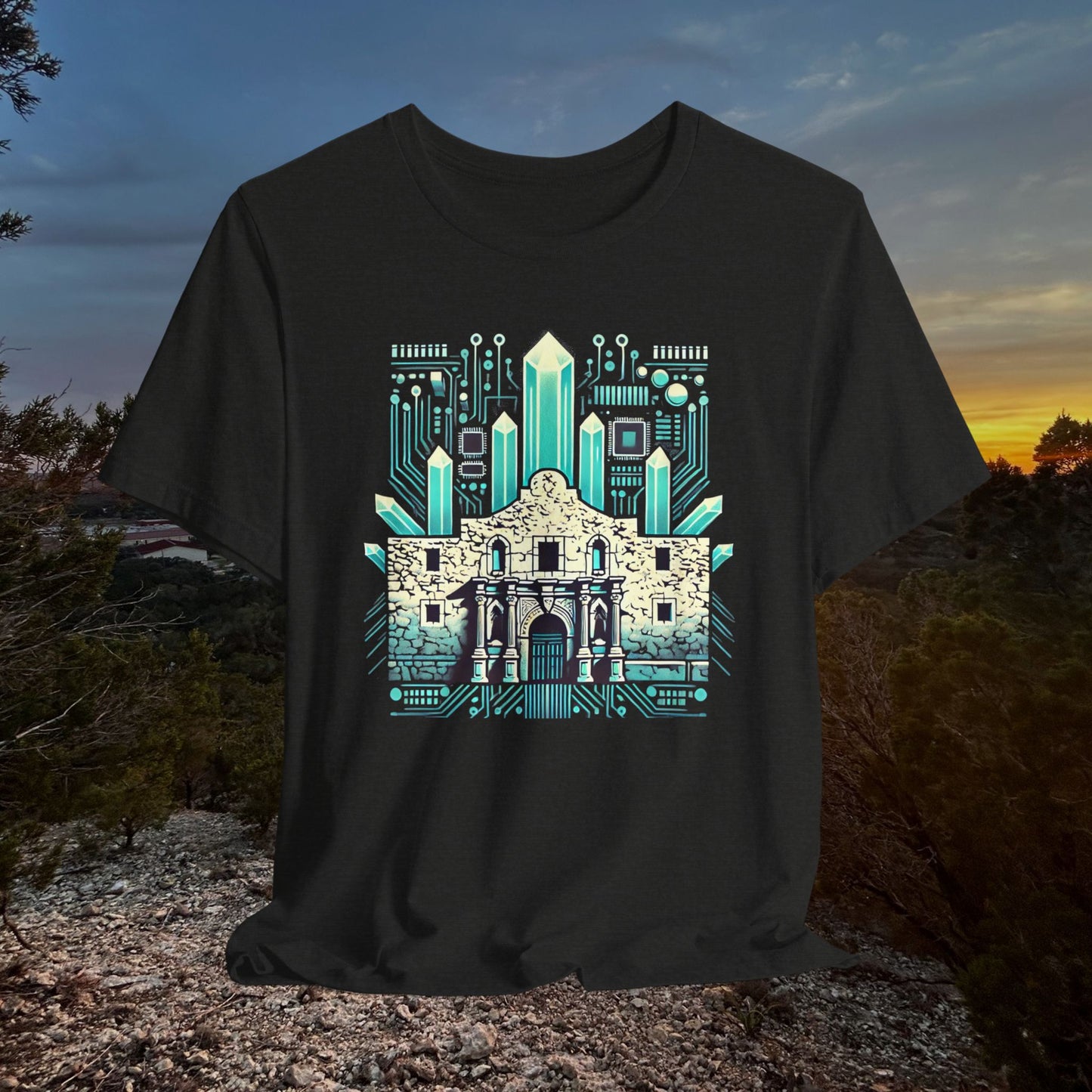 “Alamo Crystal Motherboard” Tee