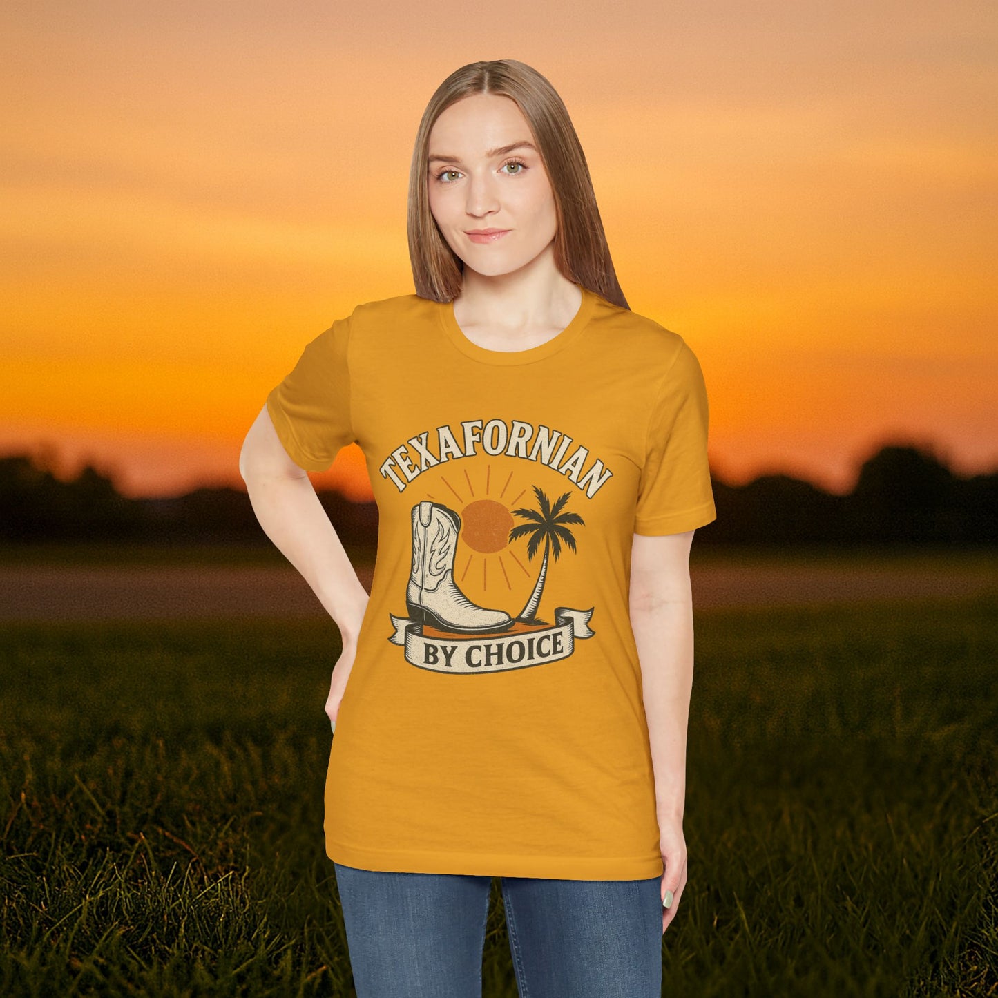 “Texafornian By Choice” Tee – (Vintage Cream Edition)