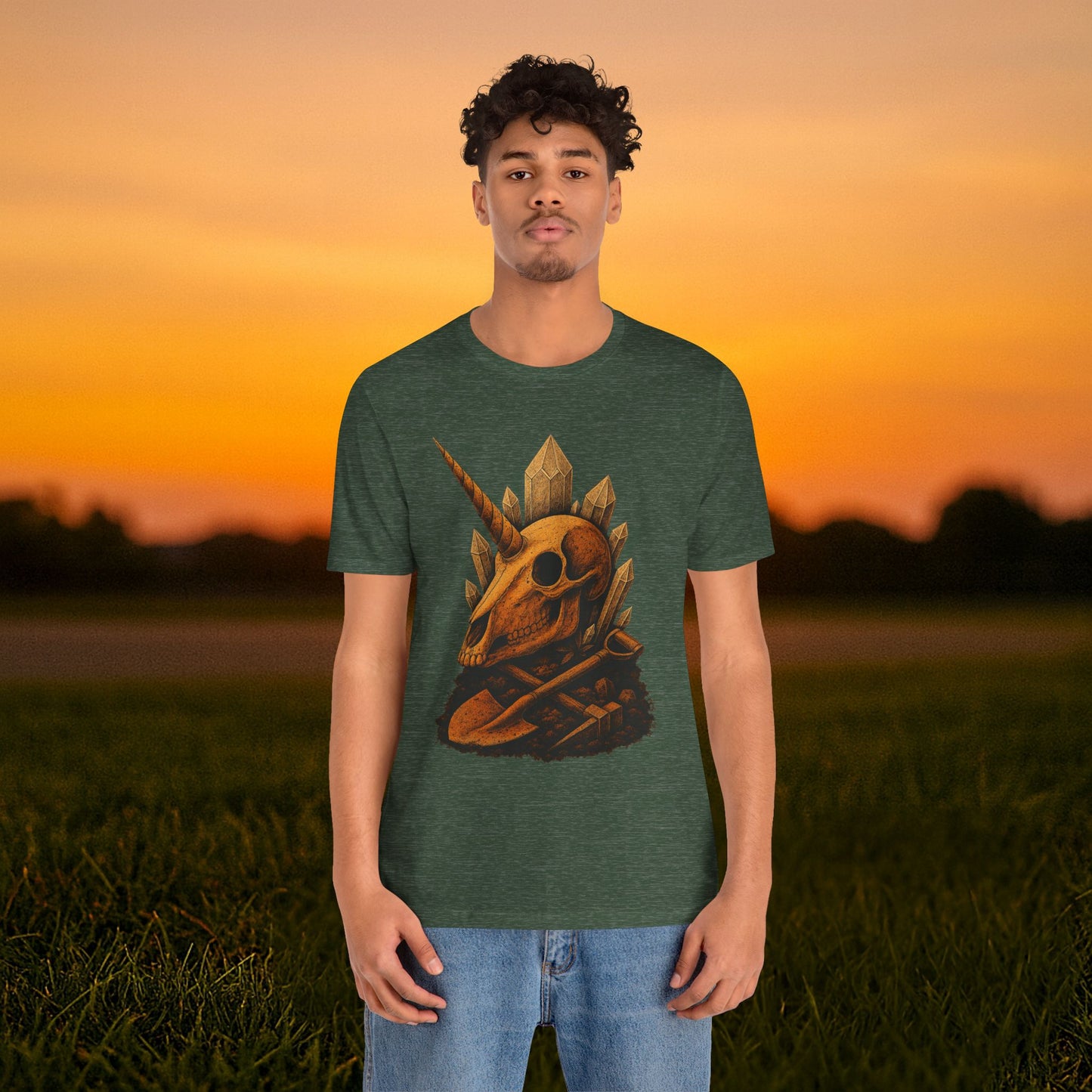“Unearthed Unicorn Skull" Tee
